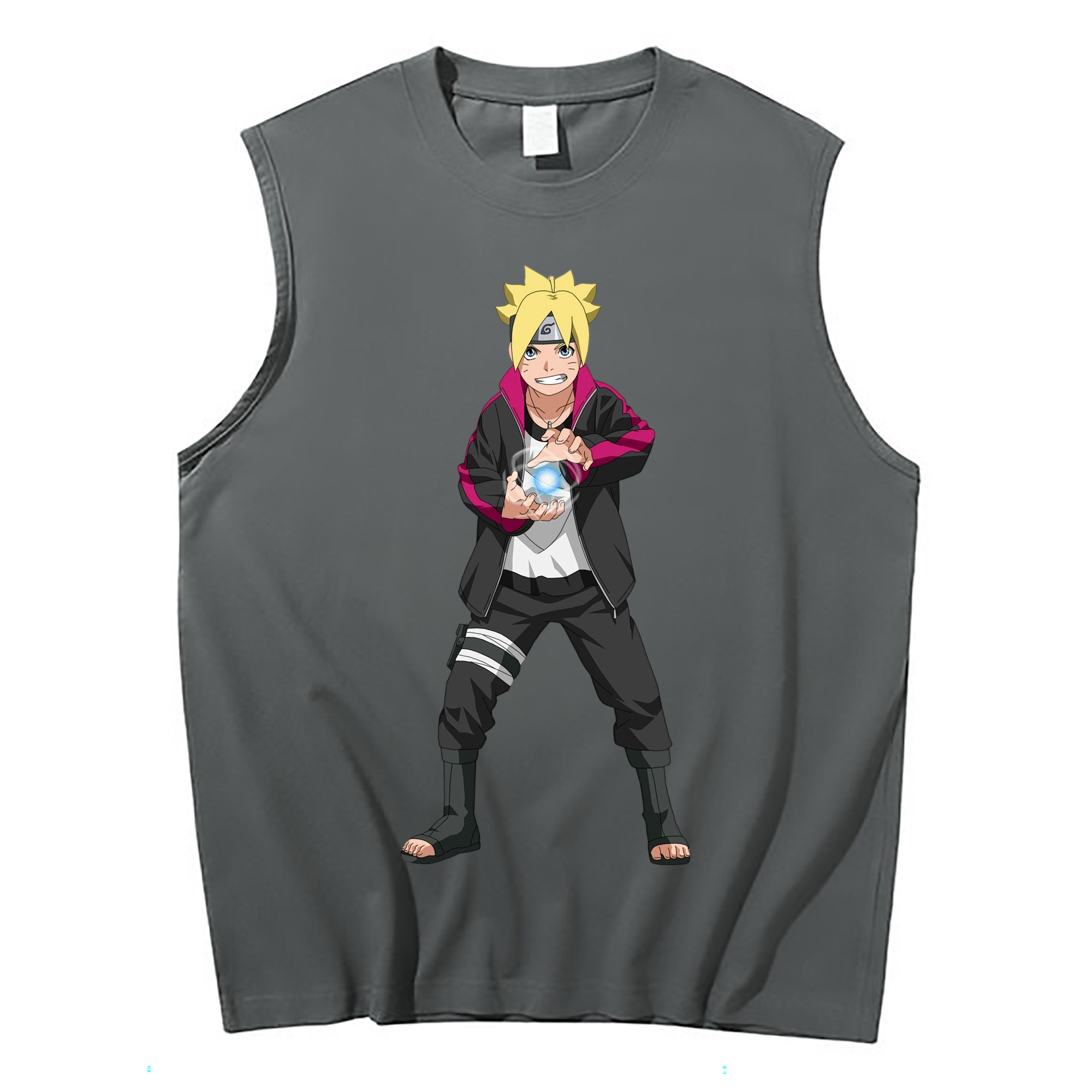（画像用） NARUTO -ナルト- うずまき ボルト Uzumaki Boruto コットン100％タンクトップ（フロントプリント）